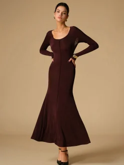 Best Tie Neck Backless Jersey Long Dress Cocktail & Party Dresses|Long Dresses