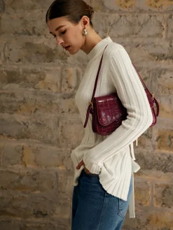 New Tie Open Back Knit Top Sweater Tops|Sweaters & Cardigans