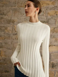 New Tie Open Back Knit Top Sweater Tops|Sweaters & Cardigans