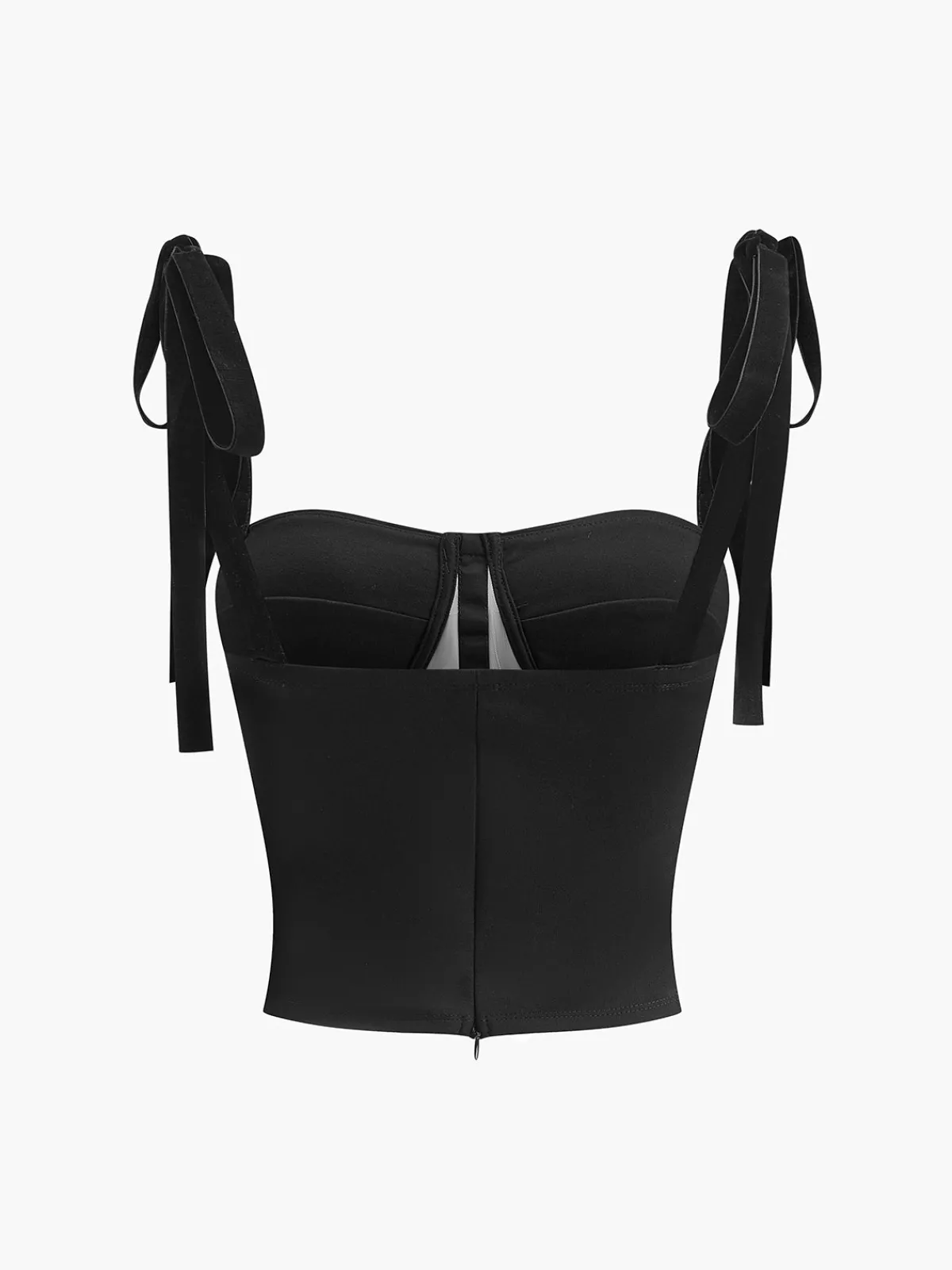 Clearance Tied Mesh Corset Crop Top Corset Tops|Crop Tops