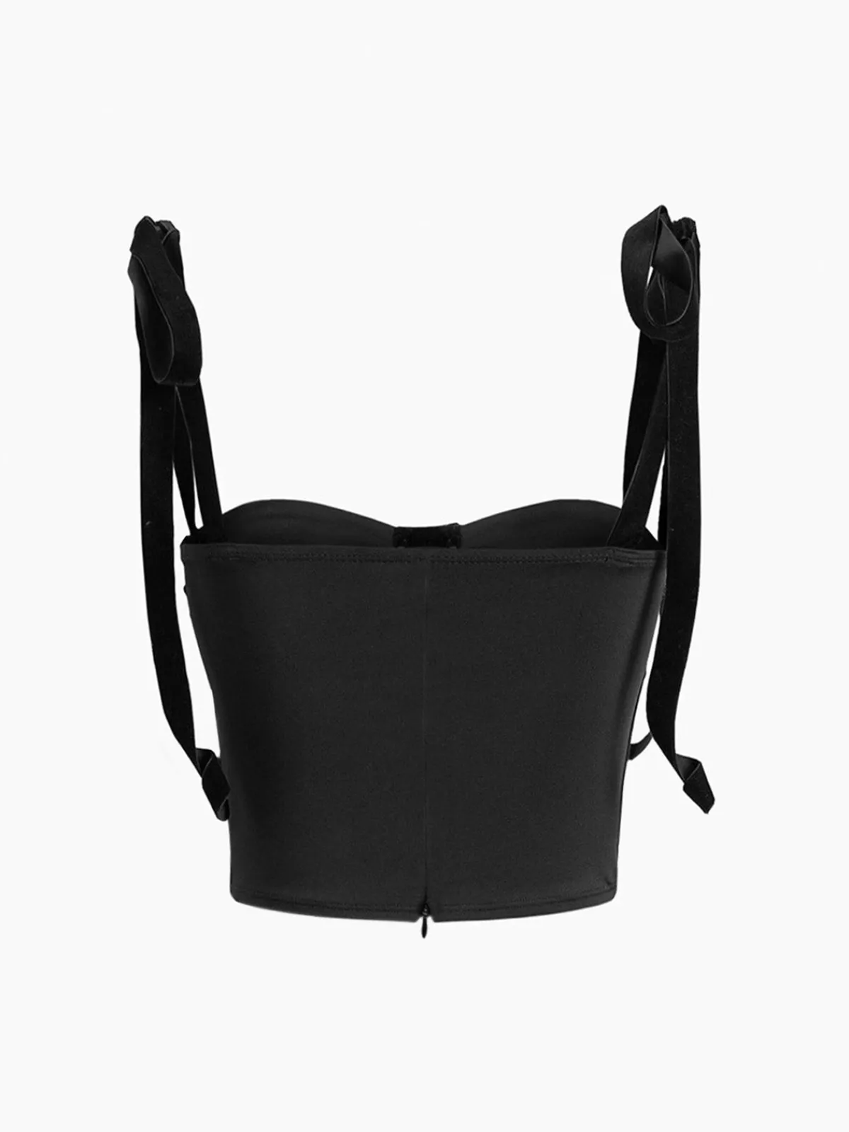 Outlet Tied Mesh Corset Crop Top Corset Tops|Crop Tops