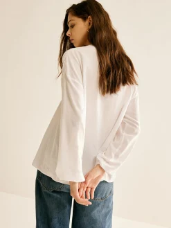 Sale Tie-Front Pleated Blouse Blouses & Shirts|Tops