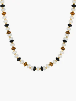 Hot Tiger Eye Stone Beaded Necklace Necklaces|Accessories