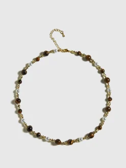 Outlet Tiger Eye Stone Choker Necklace Necklaces|Accessories