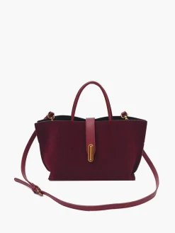 Top Handle Suede Compartment Bag Bags|Accessories