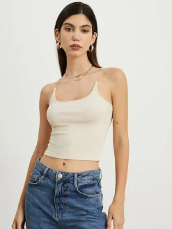 Sale Transparent Strap Crop Tank Top Sweater Tops|Crop Tops