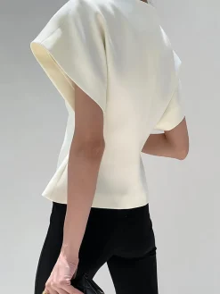 New Trendy V-Neck Button Down Blouse Blouses & Shirts|Tops
