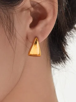 Online Triangle Stud Drop Earrings Earrings|Accessories