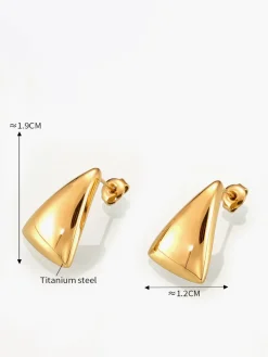 Online Triangle Stud Drop Earrings Earrings|Accessories