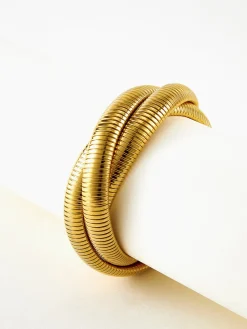 Triple Hoop Twist Bracelet Rings & Bracelets|Accessories