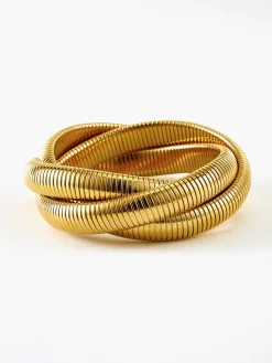Triple Hoop Twist Bracelet Rings & Bracelets|Accessories