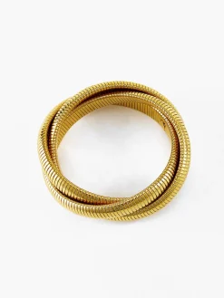Triple Hoop Twist Bracelet Rings & Bracelets|Accessories