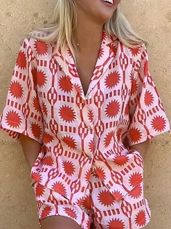Best Tropical Print Drawstring Shorts Set Shorts Sets|Shorts