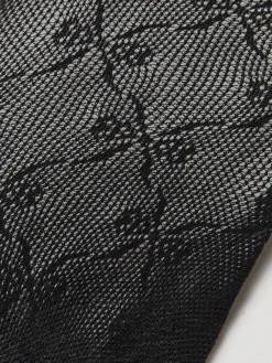 Tulle Sheer Tights With Bow Pattern Socks & Tights|Accessories