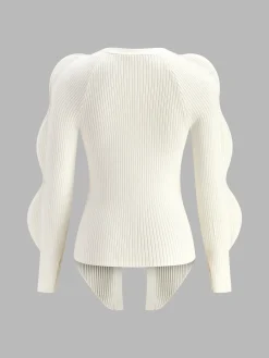 Discount Turn Lock Wave-Sleeve Cardigan Cardigans|Sweaters & Cardigans