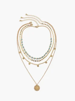 Clearance Turquoise Multi-Layered Necklace Necklaces|Accessories