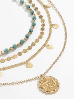 Clearance Turquoise Multi-Layered Necklace Necklaces|Accessories