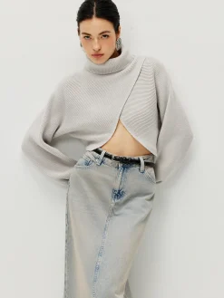 Hot Turtleneck Batwing Sleeve Sweater Sweater Tops|Sweaters & Cardigans