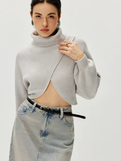 Hot Turtleneck Batwing Sleeve Sweater Sweater Tops|Sweaters & Cardigans