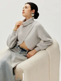 Hot Turtleneck Batwing Sleeve Sweater Sweater Tops|Sweaters & Cardigans