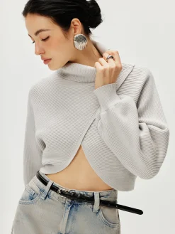 Hot Turtleneck Batwing Sleeve Sweater Sweater Tops|Sweaters & Cardigans
