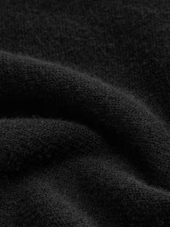 Hot Turtleneck Button Belted Sweater Dress Black Dresses|Sweater Dresses