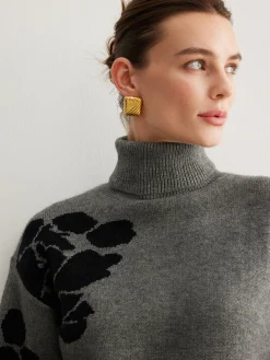 New Turtleneck Color Block Shift Sweater Sweater Tops|Sweaters & Cardigans