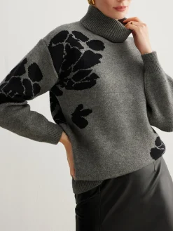 New Turtleneck Color Block Shift Sweater Sweater Tops|Sweaters & Cardigans