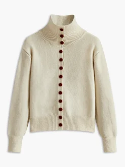 Best Turtleneck Contrast Button Cardigan Cardigans|Sweaters & Cardigans