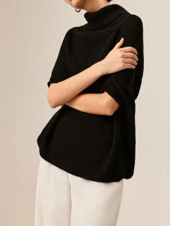 Sale Turtleneck Half-Sleeve Sweater Without Belt Sweater Tops|Sweaters & Cardigans