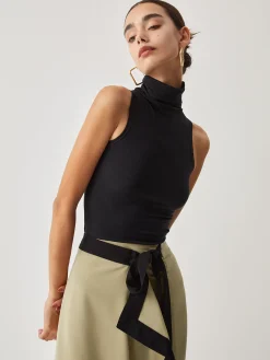 Online Turtleneck Rib Top Tank Tops & Camis|Matching Sets
