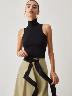 Online Turtleneck Rib Top Tank Tops & Camis|Matching Sets