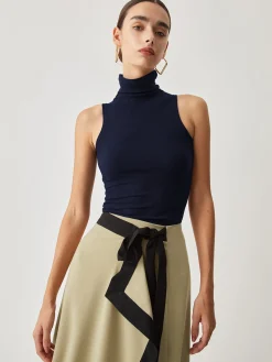 Online Turtleneck Rib Top Tank Tops & Camis|Matching Sets