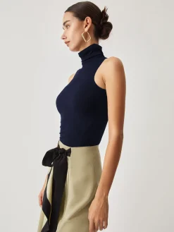 Online Turtleneck Rib Top Tank Tops & Camis|Matching Sets