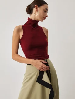 Online Turtleneck Rib Top Tank Tops & Camis|Matching Sets