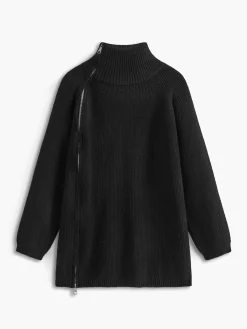 New Turtleneck Side Zipper Knit Top Sweater Tops|Sweaters & Cardigans