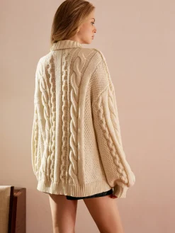 Online Turtleneck Twist Shift Sweater Sweater Tops|Sweaters & Cardigans