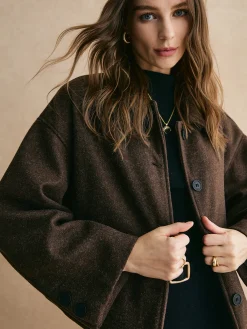 Clearance Tweed Button Down Jacket Outerwear|Jackets