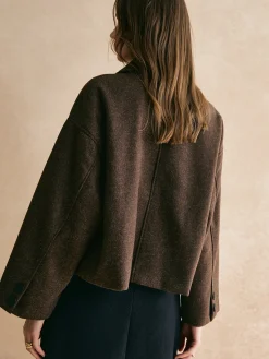 Sale Tweed Button Down Jacket Outerwear|Jackets