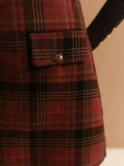 Online Tweed Checked Mini Skirt Skirts|Bottoms