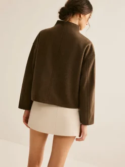 Outlet Tweed Double Zip Coat Outerwear|Coats