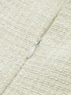 Sale Tweed Pleated Strappy Dress White Dresses|Casual Dresses