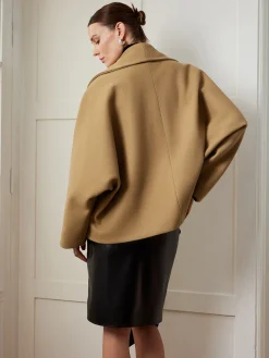 New Tweed Pockets Loose Coat Outerwear|Coats