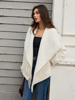 Discount Tweed Tassel Winter Coat Outerwear|Coats