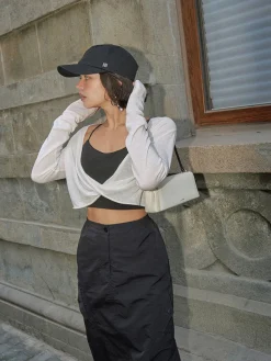 Twist Cover Up Crop Knit Top Sweater Tops|Sweaters & Cardigans