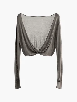 Twist Cover Up Crop Knit Top Sweater Tops|Sweaters & Cardigans