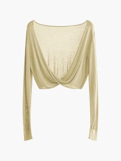 Twist Cover Up Crop Knit Top Sweater Tops|Sweaters & Cardigans