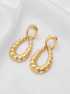 Online Twist Doorknocker Drop Earrings Earrings|Accessories