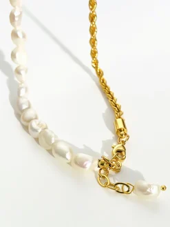 Best Twist Pearl Beaded Panel Necklace Necklaces|Accessories