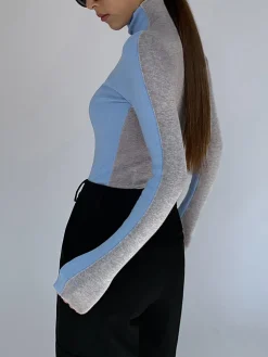 Best Two Tone Double Sided Long Sleeve Knit Top Sweater Tops|Sweaters & Cardigans
